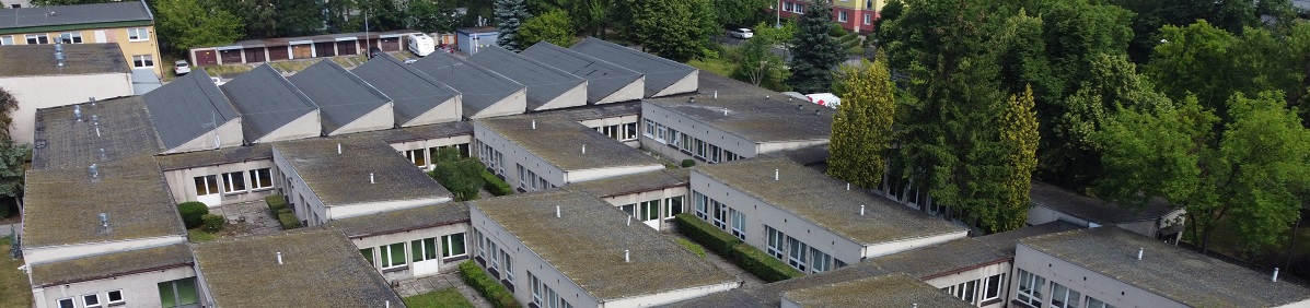 widok budynku Ośrodka z lotu ptaka