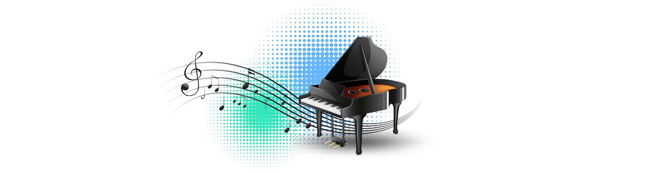 logo - hymn, pianino i nuty