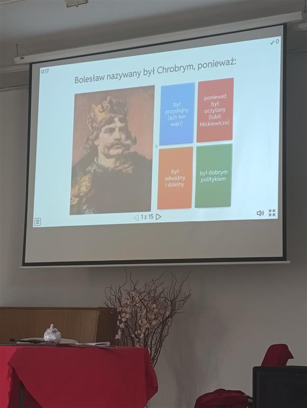 Dzień z Bolesławem Chrobrym. Quizy. Zadania. Aula.