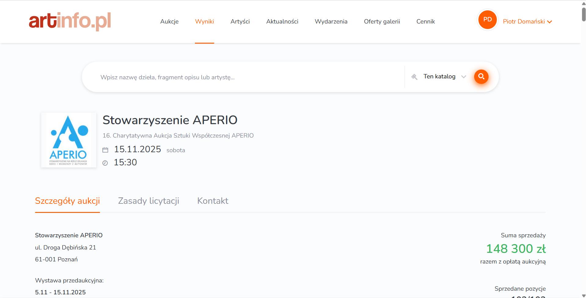 Aperio. Aukcja. Przedszkole.