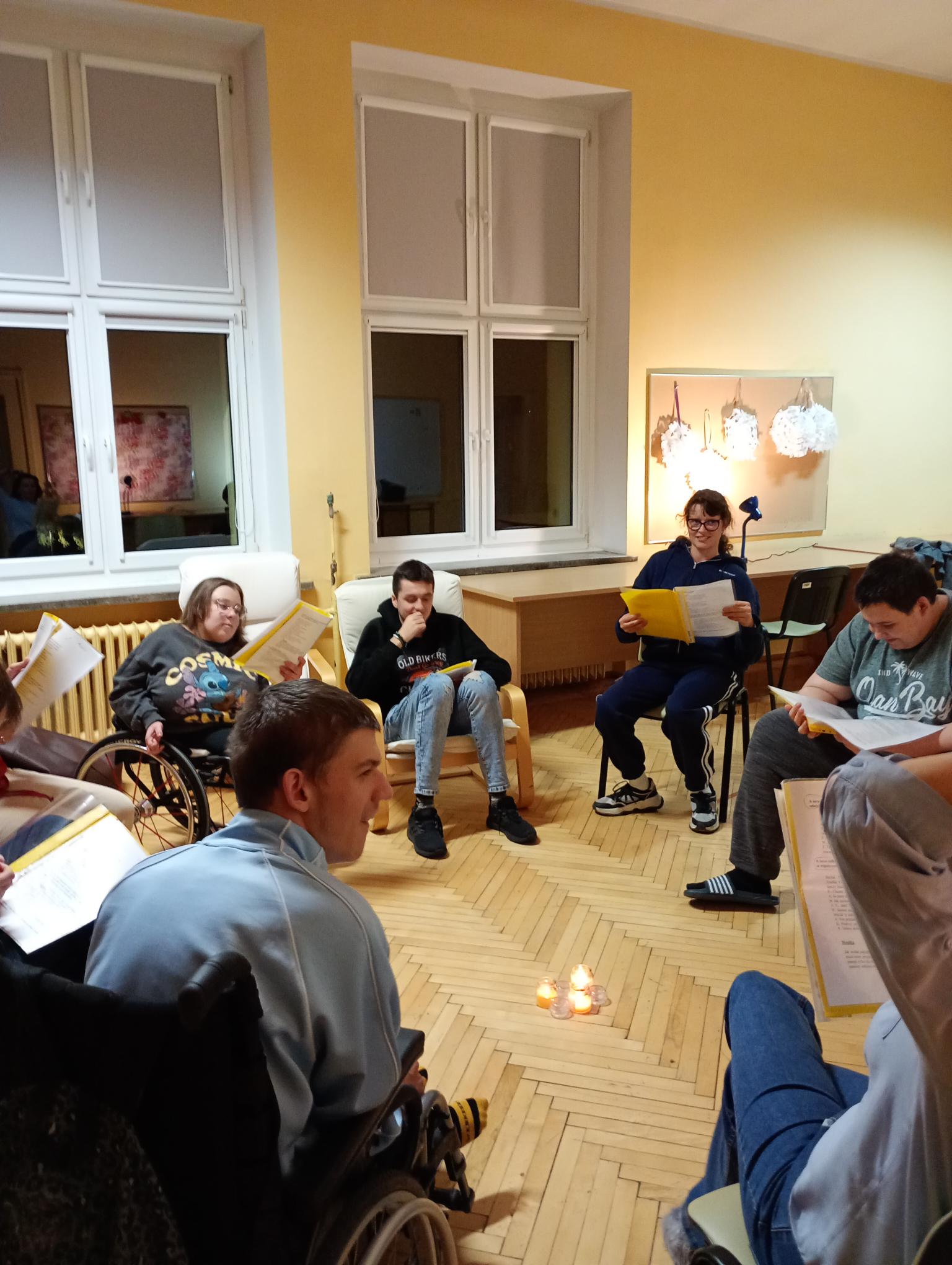 Zajęcia teatralne. Aula. Strefa mieszkańca.