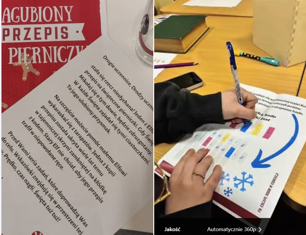 Escape Room: „Zaginiony przepis na pierniczki”