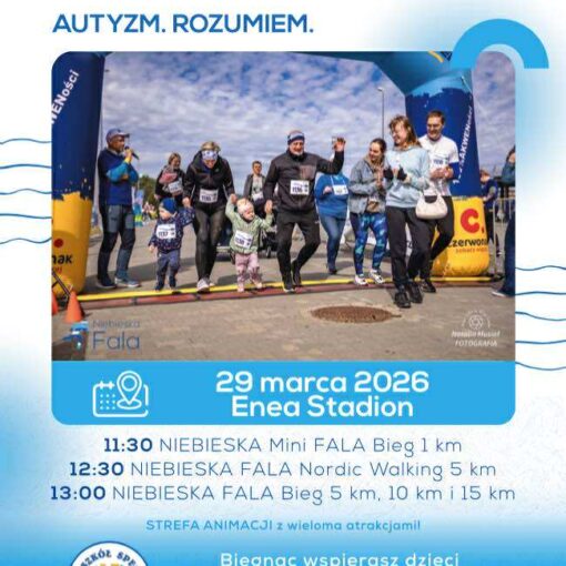 Niebieska Fala. Bieg. Plakat.